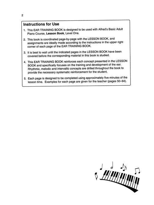 Alfred's Basic Adult Piano Course: Ear Training Book 1 鋼琴 | 小雅音樂 Hsiaoya Music