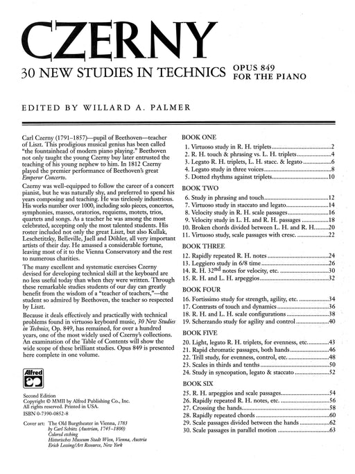 Czerny: 30 New Studies in Technique, Opus 849 徹爾尼 作品 | 小雅音樂 Hsiaoya Music