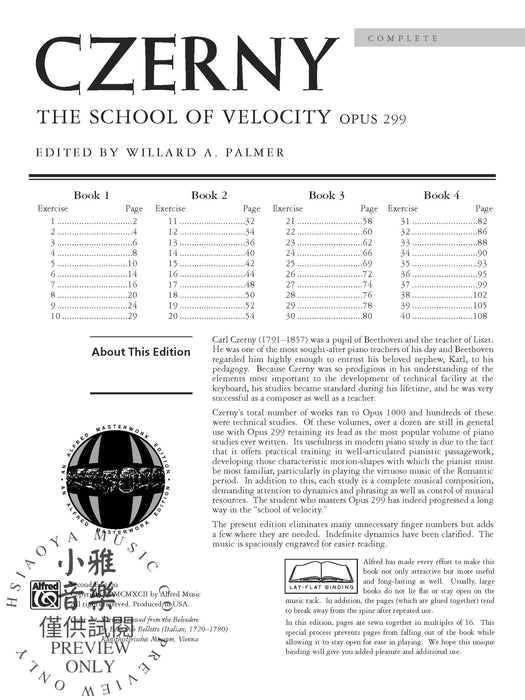 Czerny: School of Velocity, Opus 299 (Complete) 徹爾尼 作品 | 小雅音樂 Hsiaoya Music