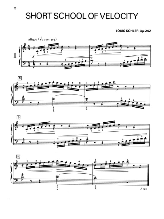 Köhler: Short School of Velocity, Opus 242 作品 | 小雅音樂 Hsiaoya Music