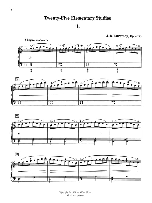 Duvernoy: 25 Elementary Studies, Opus 176 作品 | 小雅音樂 Hsiaoya Music