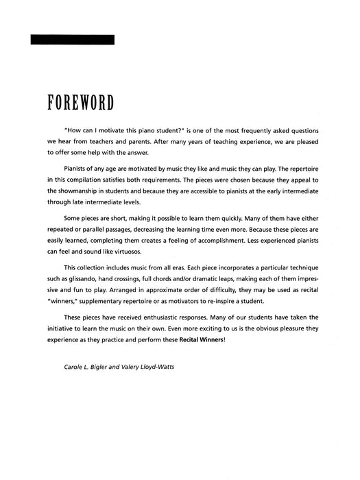 Recital Winners, Book 1 | 小雅音樂 Hsiaoya Music