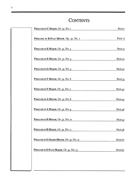 Rachmaninoff: 13 Preludes, Opus 32 拉赫瑪尼諾夫 前奏曲 作品 | 小雅音樂 Hsiaoya Music