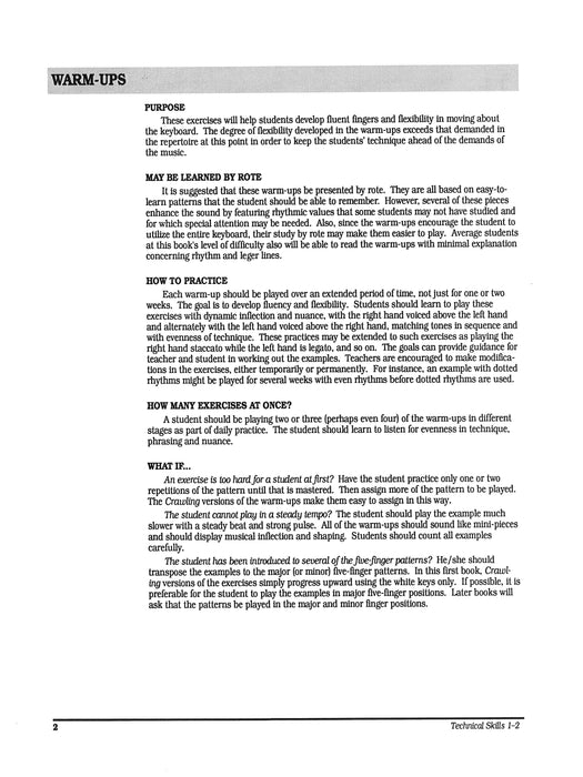 Technical Skills, Level 1-2 | 小雅音樂 Hsiaoya Music