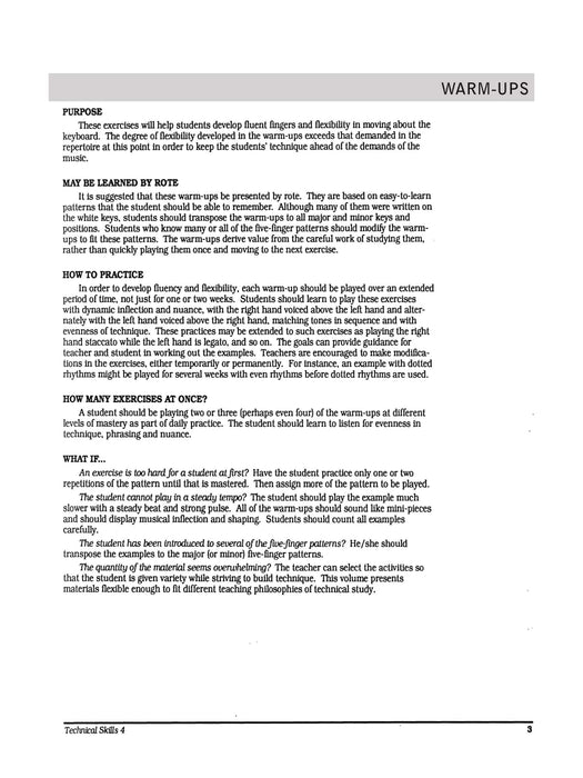 Technical Skills, Level 4 | 小雅音樂 Hsiaoya Music