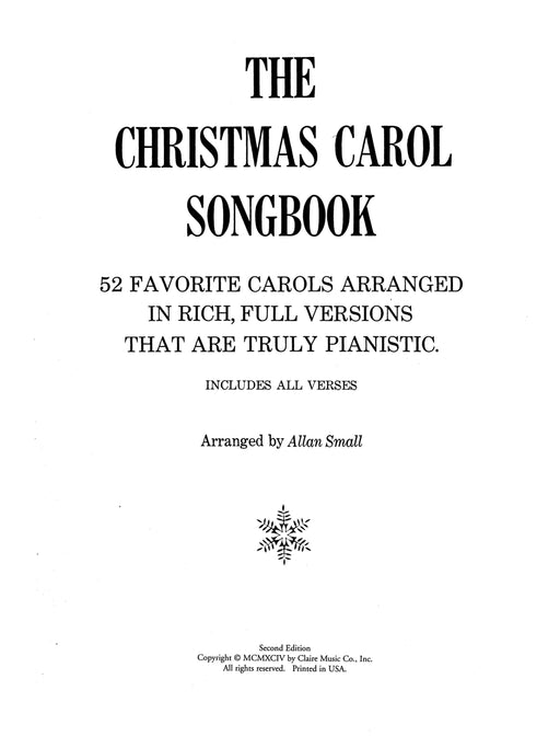 The Christmas Carol Songbook 52 Favorite Carols Arranged in Rich, Full Versions 耶誕頌歌 | 小雅音樂 Hsiaoya Music