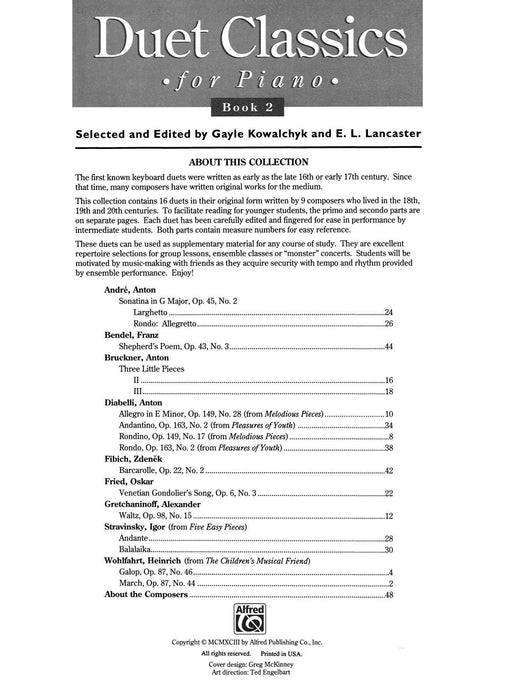 Duet Classics for Piano, Book 2 二重奏 鋼琴 | 小雅音樂 Hsiaoya Music