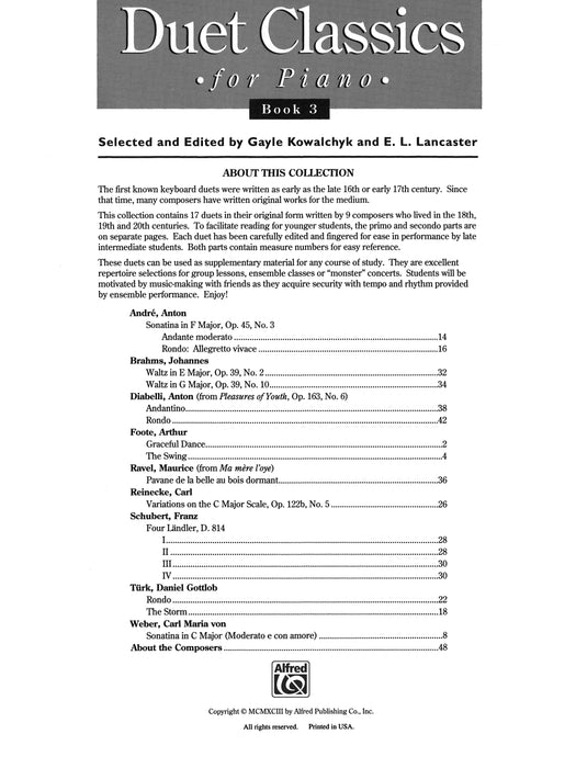 Duet Classics for Piano, Book 3 二重奏 鋼琴 | 小雅音樂 Hsiaoya Music