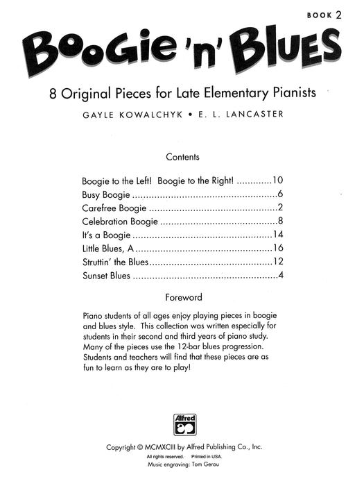 Boogie 'n' Blues, Book 2 8 Original Pieces for Late Elementary Pianists 藍調 小品 | 小雅音樂 Hsiaoya Music