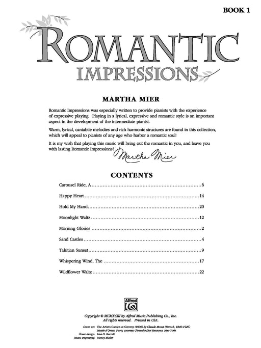 Romantic Impressions, Book 1 9 Solos in Romantic Style for Early Intermediate to Intermediate Pianists 獨奏 風格 | 小雅音樂 Hsiaoya Music