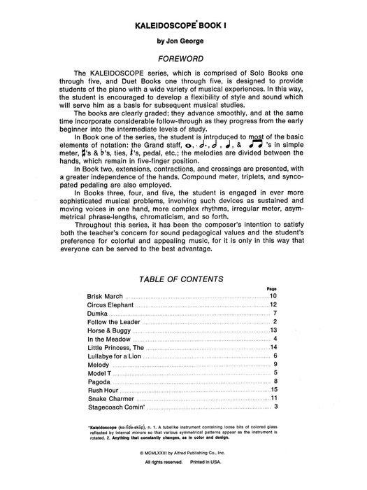 Kaleidoscope Solos, Book 1 獨奏 | 小雅音樂 Hsiaoya Music