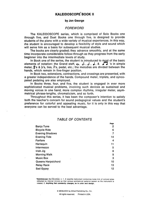 Kaleidoscope Solos, Book 2 獨奏 | 小雅音樂 Hsiaoya Music