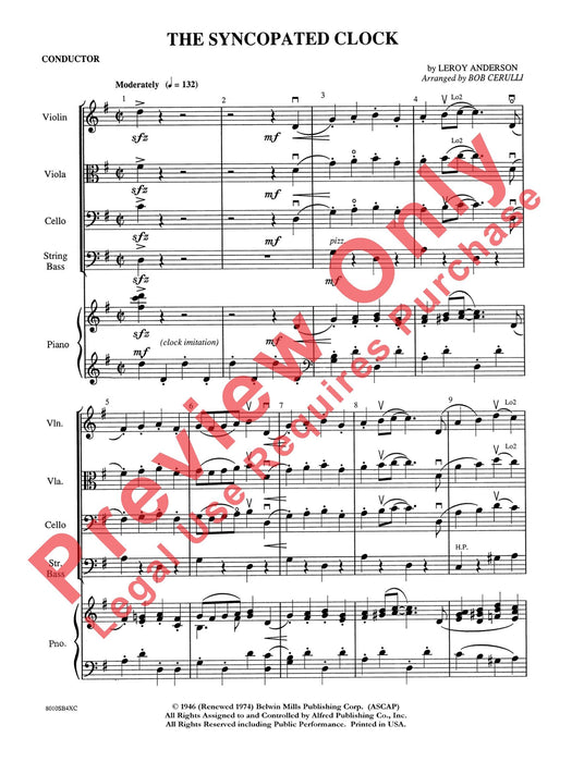 The Syncopated Clock 總譜 | 小雅音樂 Hsiaoya Music