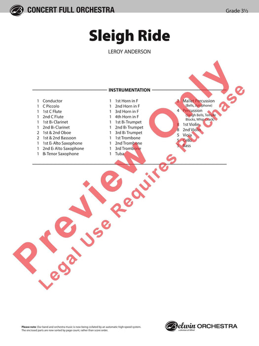 Sleigh Ride 總譜 | 小雅音樂 Hsiaoya Music