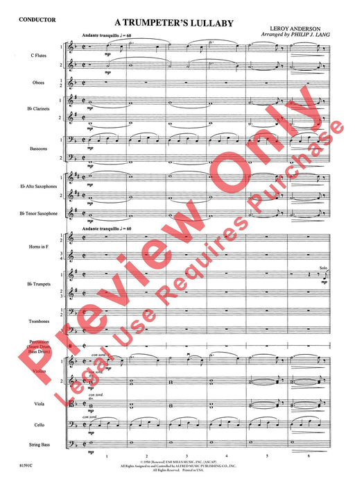 Trumpeter's Lullaby 小號 搖籃曲 總譜 | 小雅音樂 Hsiaoya Music