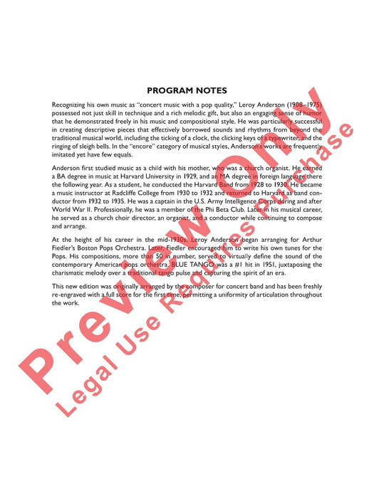 Blue Tango 探戈 總譜 | 小雅音樂 Hsiaoya Music