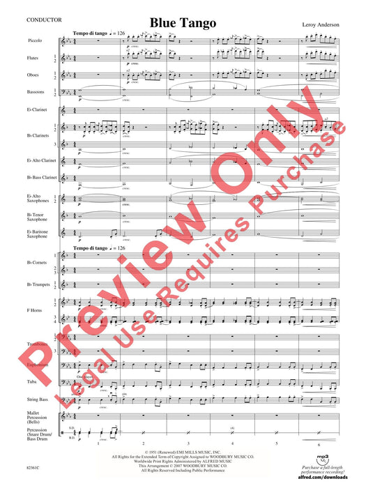 Blue Tango 探戈 總譜 | 小雅音樂 Hsiaoya Music