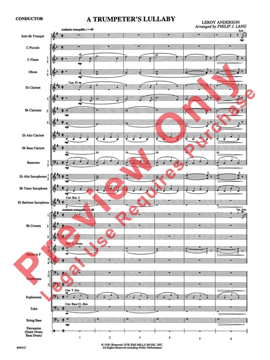 Trumpeter's Lullaby Trumpet Solo Feature 小號 搖籃曲 小號 獨奏 總譜 | 小雅音樂 Hsiaoya Music