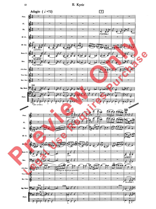 Liturgical Music for Band, Opus 33 作品 總譜 | 小雅音樂 Hsiaoya Music