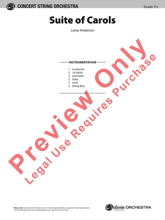 Suite of Carols 組曲 耶誕頌歌 總譜 | 小雅音樂 Hsiaoya Music