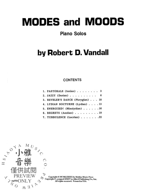 Modes and Moods | 小雅音樂 Hsiaoya Music