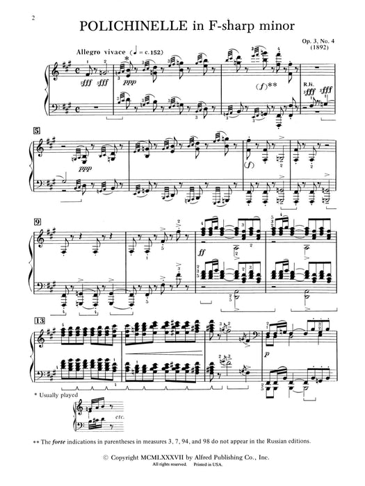 Rachmaninoff: Polichinelle in F-sharp Minor, Opus 3 No. 4 拉赫瑪尼諾夫 作品 | 小雅音樂 Hsiaoya Music