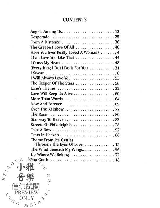 The Best in Popular Sheet Music | 小雅音樂 Hsiaoya Music