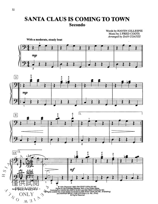 Double Your Fun: Easy Christmas Duets 二重奏 | 小雅音樂 Hsiaoya Music