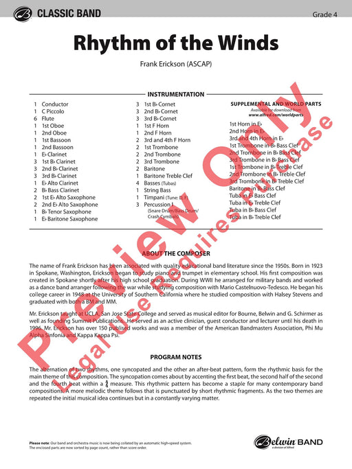 Rhythm of the Winds 節奏 總譜 | 小雅音樂 Hsiaoya Music