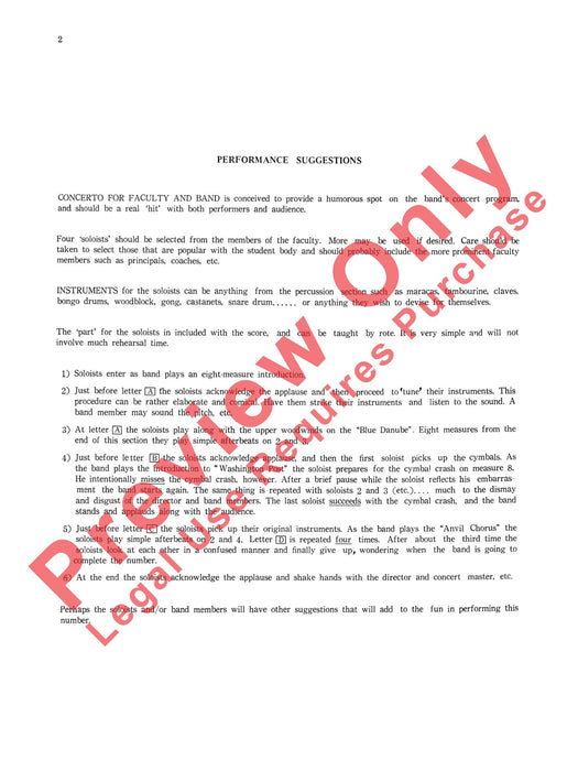 Concerto for Faculty and Band 協奏曲 總譜 | 小雅音樂 Hsiaoya Music