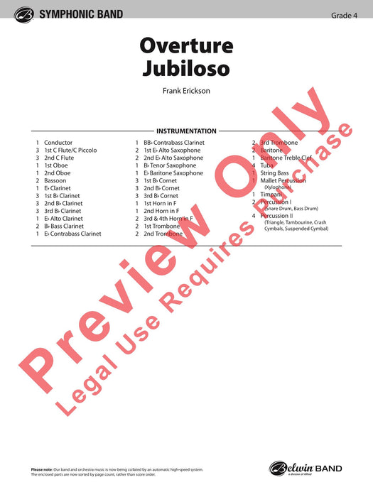 Overture Jubiloso 序曲 總譜 | 小雅音樂 Hsiaoya Music