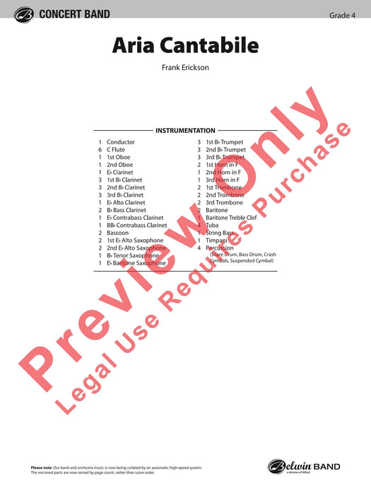 Aria Cantabile 詠唱調 總譜 | 小雅音樂 Hsiaoya Music