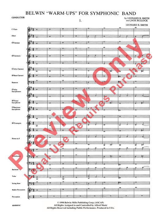 Belwin "Warm-Ups" for Symphonic Band 總譜 | 小雅音樂 Hsiaoya Music