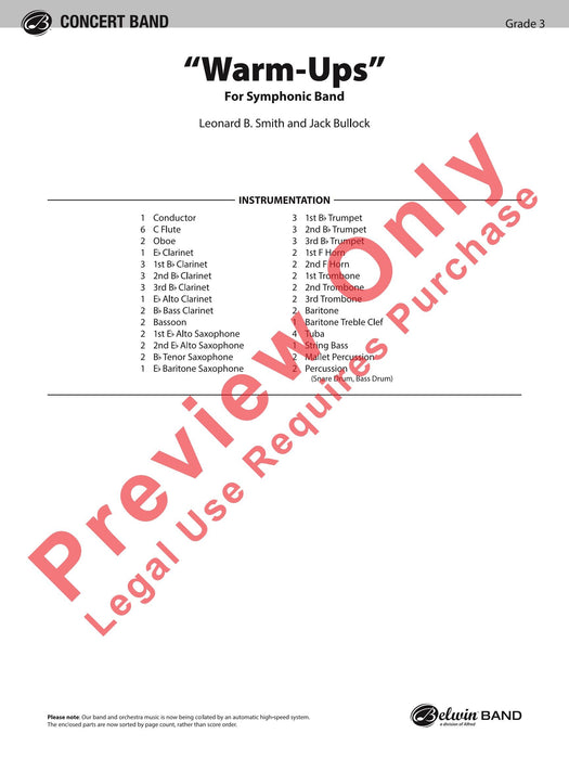 Belwin "Warm-Ups" for Symphonic Band | 小雅音樂 Hsiaoya Music