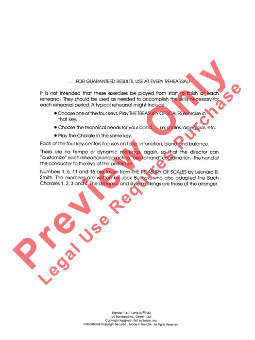 Belwin "Warm-Ups" for Symphonic Band | 小雅音樂 Hsiaoya Music