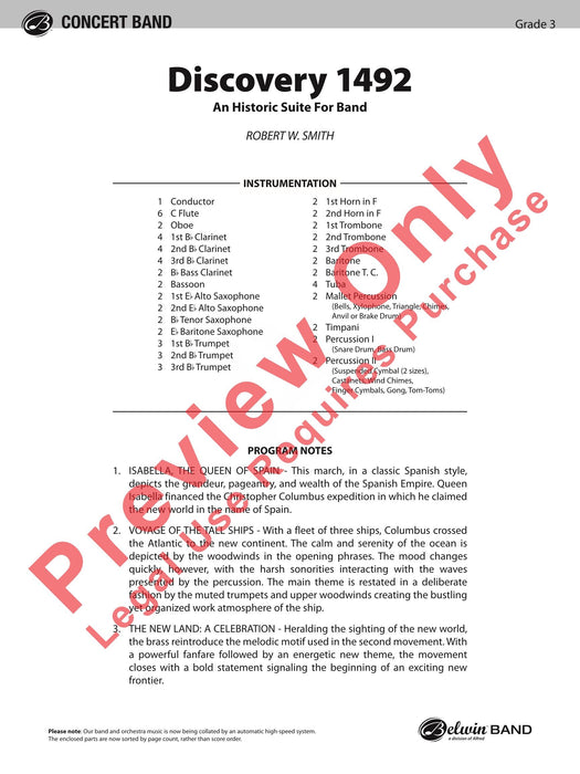 Discovery 1492 An Historic Suite for Band 組曲 總譜 | 小雅音樂 Hsiaoya Music