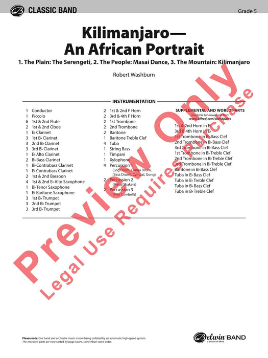 Kilimanjaro: An African Portrait 總譜 | 小雅音樂 Hsiaoya Music