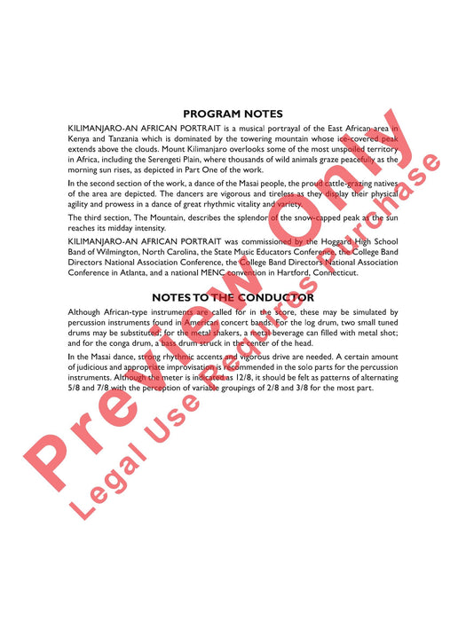 Kilimanjaro: An African Portrait 總譜 | 小雅音樂 Hsiaoya Music