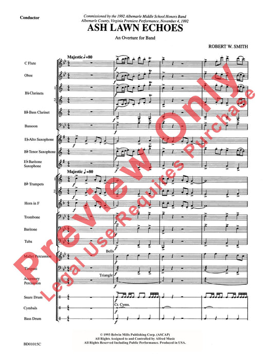 Ash Lawn Echoes (An Overture for Band) 序曲 總譜 | 小雅音樂 Hsiaoya Music