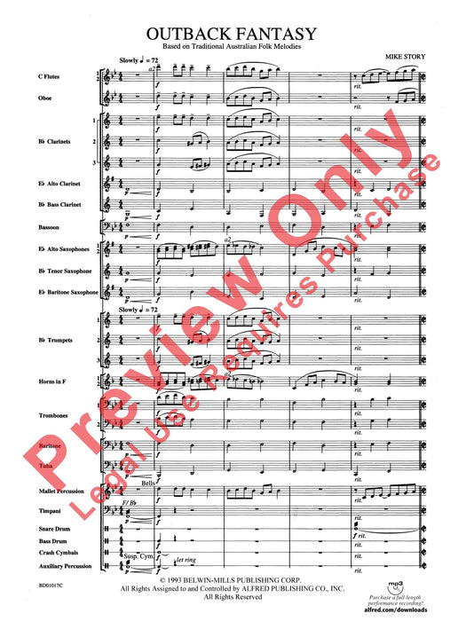 Outback Fantasy Based on Traditional Australian Folk Melodies 幻想曲 民謠 總譜 | 小雅音樂 Hsiaoya Music