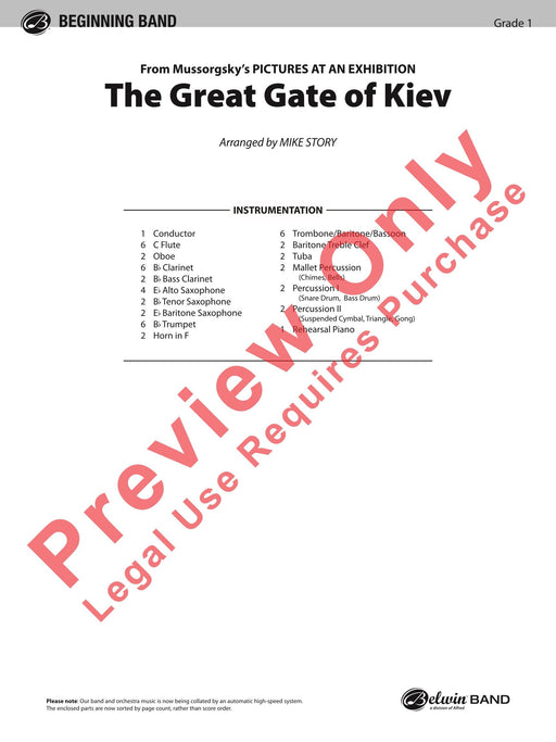 The Great Gate of Kiev From Pictures at an Exhibition 展覽會之畫 總譜 | 小雅音樂 Hsiaoya Music