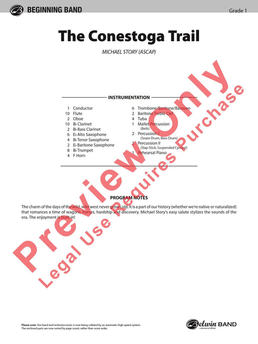 The Conestoga Trail 總譜 | 小雅音樂 Hsiaoya Music