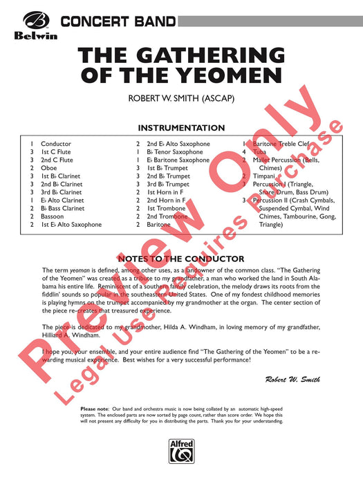 The Gathering of the Yeomen 總譜 | 小雅音樂 Hsiaoya Music