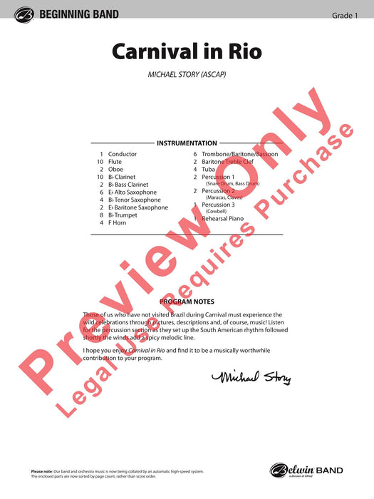 Carnival in Rio 總譜 | 小雅音樂 Hsiaoya Music