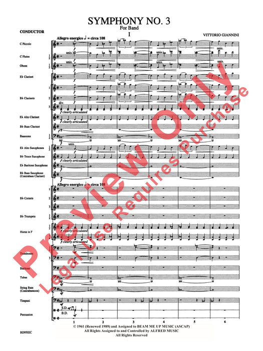 Symphony No. 3 for Band 交響曲 總譜 | 小雅音樂 Hsiaoya Music