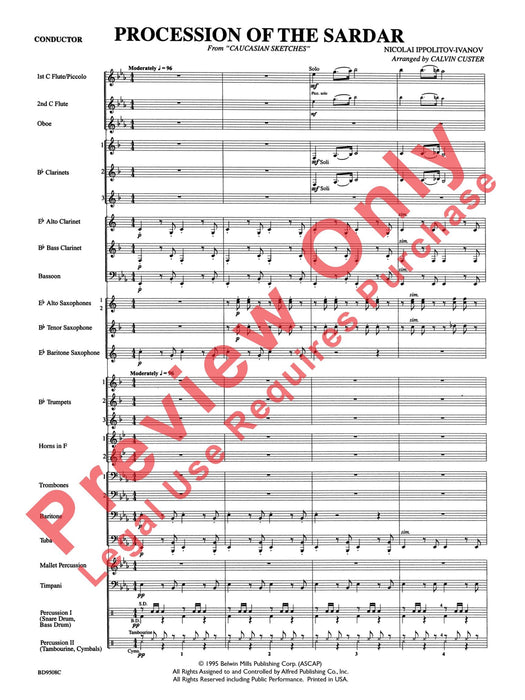 Procession of the Sardar (from Caucasian Sketches) 高加索素描 總譜 | 小雅音樂 Hsiaoya Music