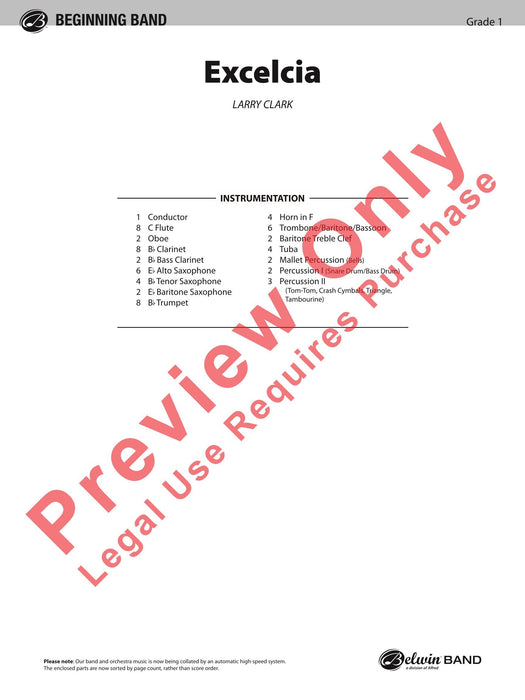 Excelcia 總譜 | 小雅音樂 Hsiaoya Music