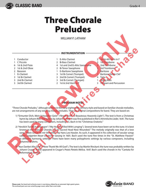 Three Chorale Preludes 聖詠合唱前奏曲 總譜 | 小雅音樂 Hsiaoya Music