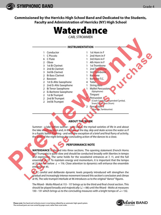 Waterdance 舞曲 總譜 | 小雅音樂 Hsiaoya Music