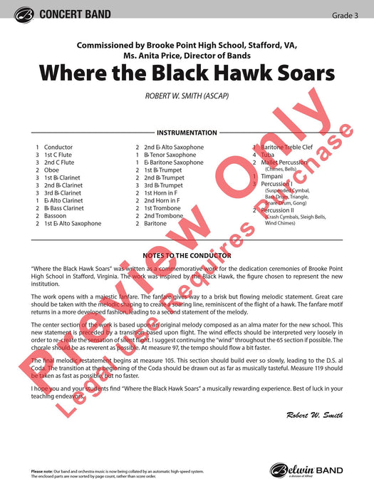 Where the Black Hawk Soars 總譜 | 小雅音樂 Hsiaoya Music
